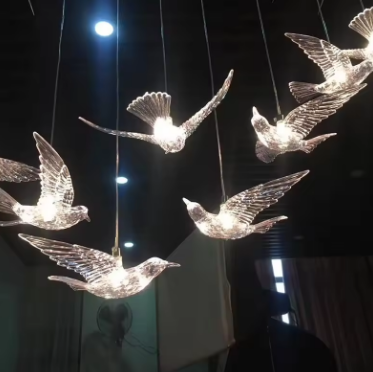 Wedding Acrylic Transparent Bird Crystal Hummingbird Wedding Ceiling Ceiling Lighting Festival Party Supplies