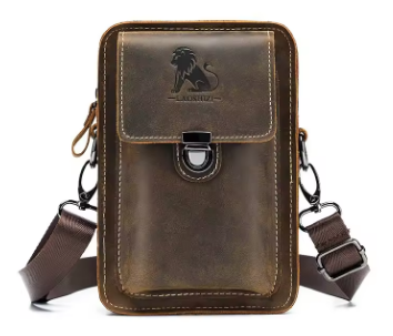 Men's Gebuine Leather Crossbody Bag Casual Wear Belt Fanny Pack Cowhide Multi-Functional shoulder phone bag waist pack