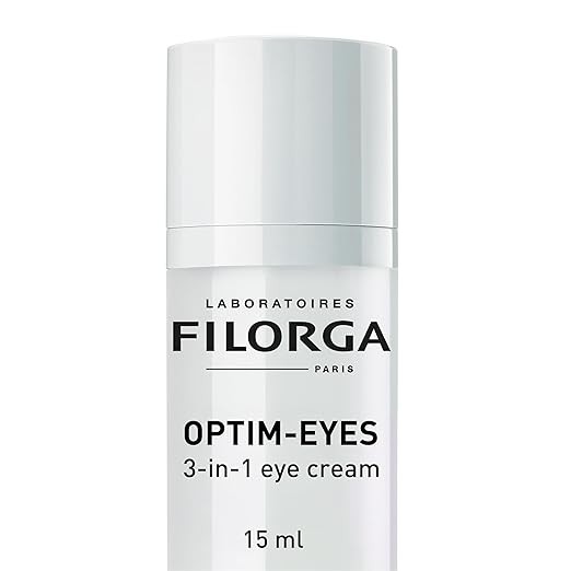 Filorga Optim-Eyes Eye Cream, Revitalizing 3-in-1 Skin Treatment for Rapid Reduction of Dark Circles, Wrinkles & Puffiness Around the Eyes, 0.5 fl. oz.