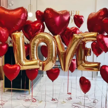 4Pcs 16/32inch Letter Love Foil Balloons Happy Valentine’s Day Wedding Room Party Decorations Birthday Anniversary Helium Balls